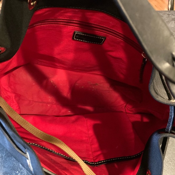 Dooney & Bourke black fabric leather satchel purse - Picture 8 of 8